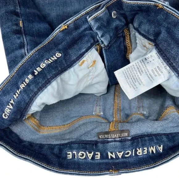 {AE American Eagle} "Curvy Hi-Rise Jegging" Skinny Stretch Denim Jeans - Picture 5 of 7